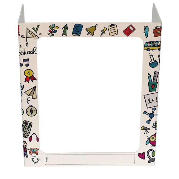 Personal Desk Shield Guard Back to School Color 1 Window  23.5